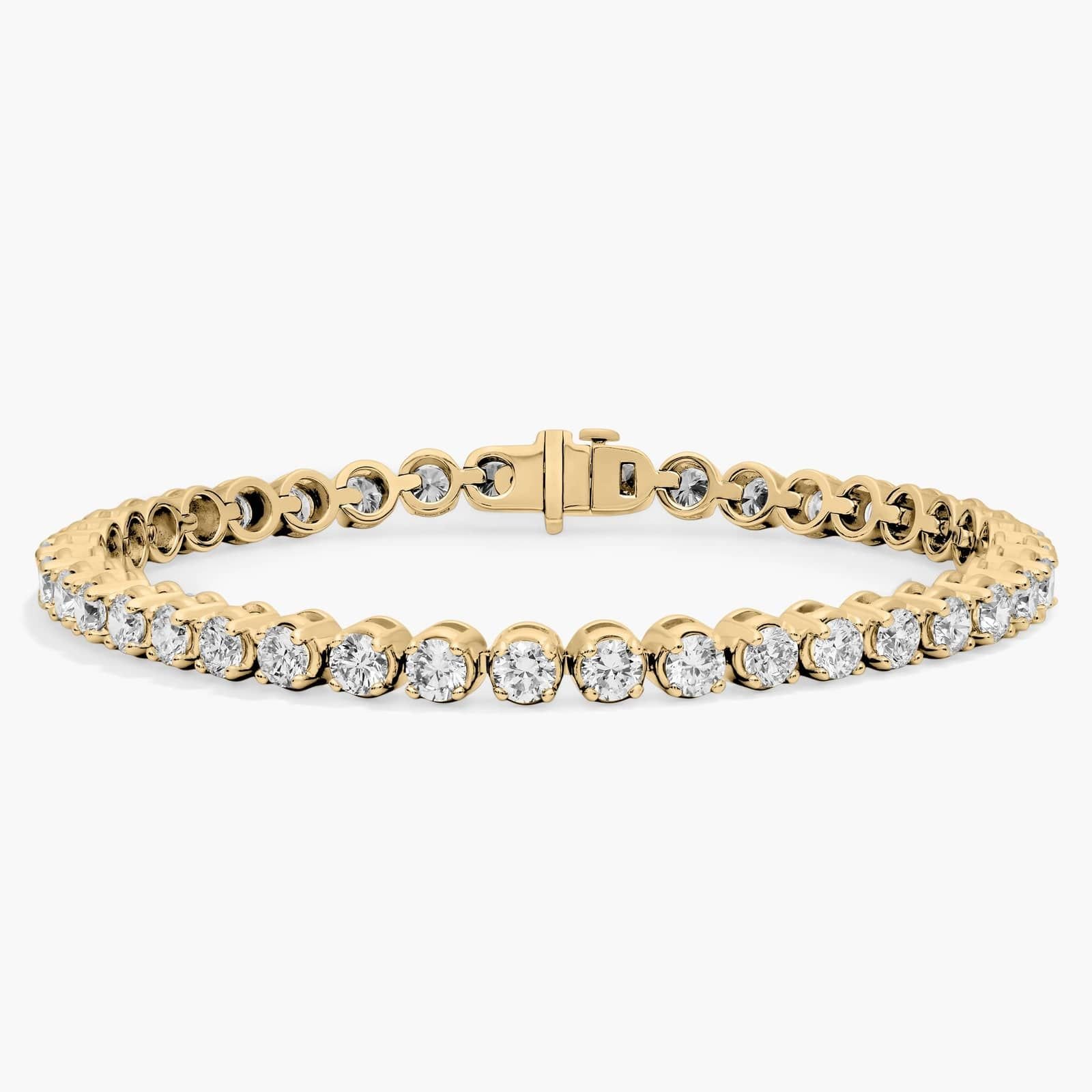 7 " Four Prong Lab-Grown Diamond Tennis Bracelet In 14K Yellow Gold