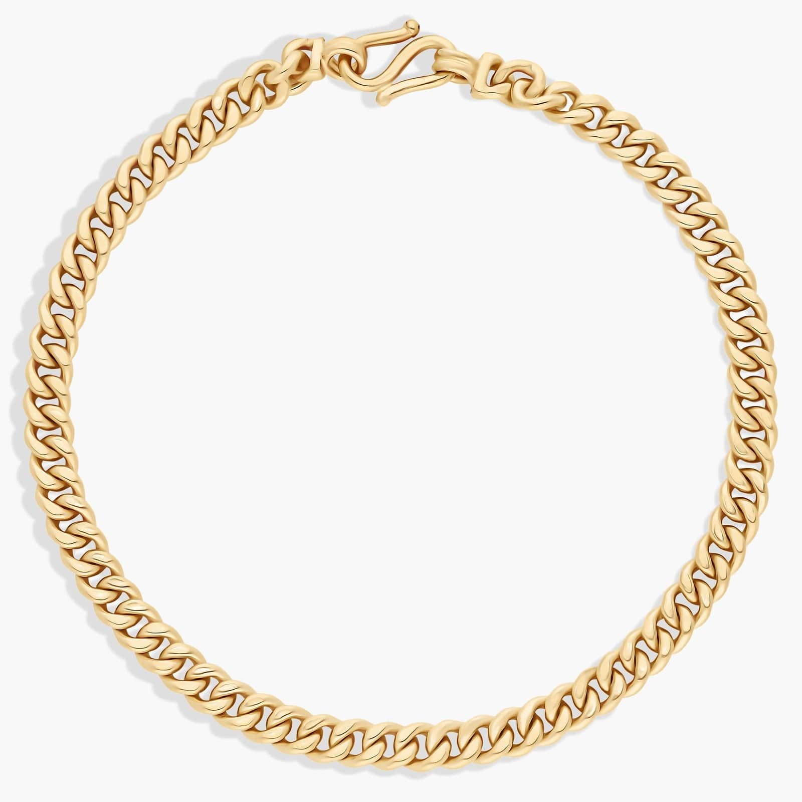 8" Cuban Link Bracelet In 24k Yellow Gold