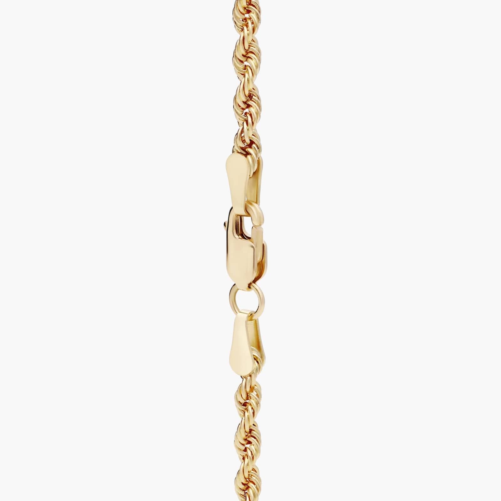 14KT Gold Rope Chain Bracelet for Men & Women 3 MM