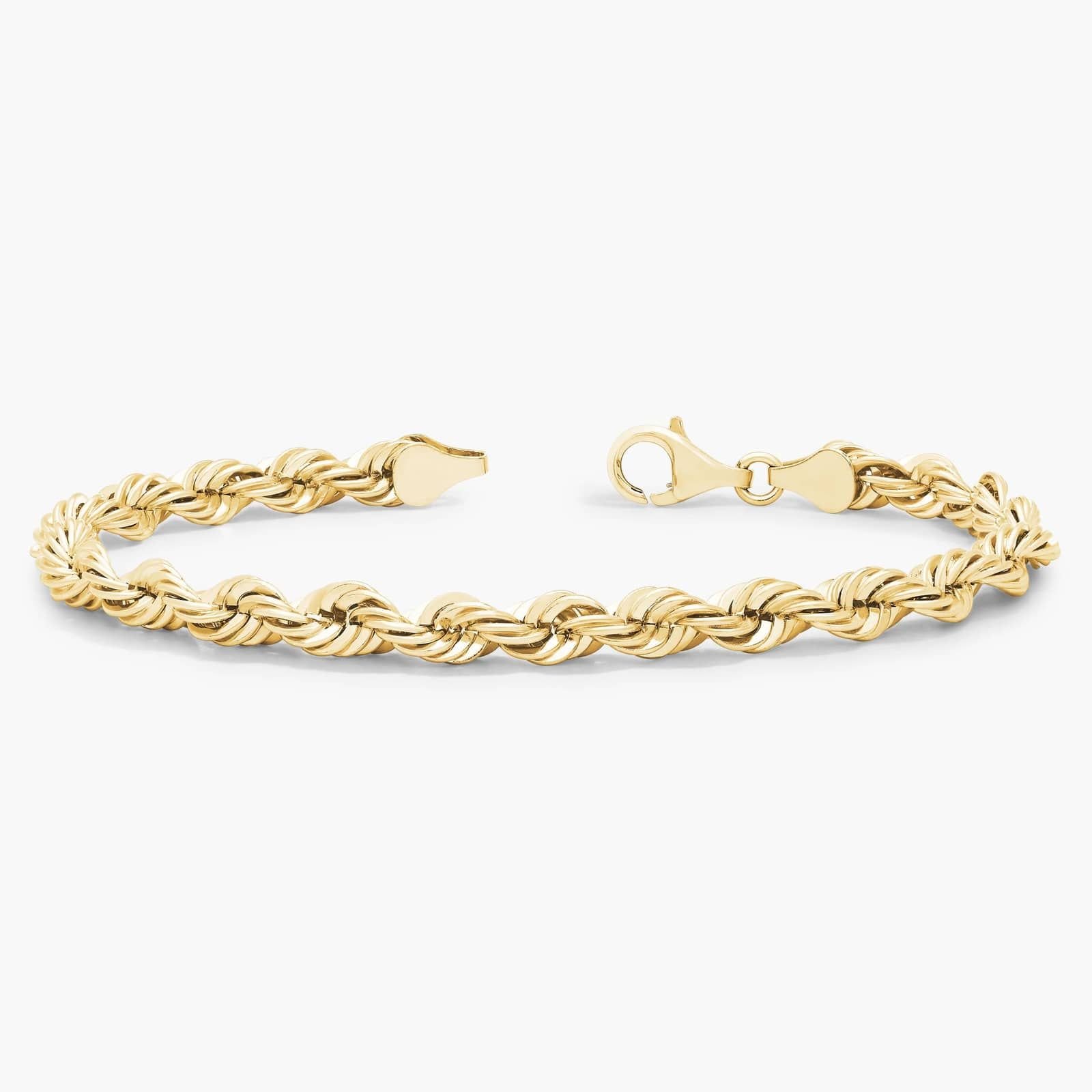 14KT Gold Rope Chain Bracelet for Men & Women 5 MM