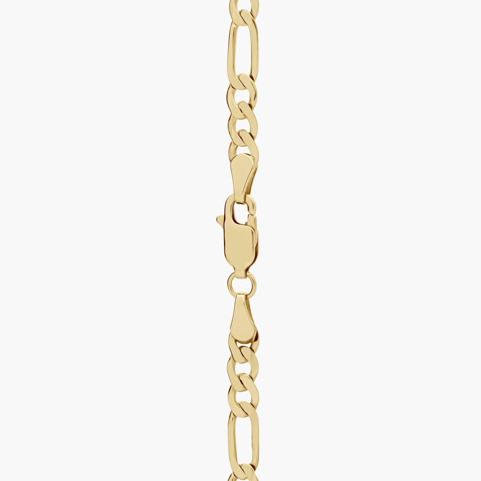 10kt Yellow Gold Figaro-Link Bracelet. 8.5 inches 6.5MM