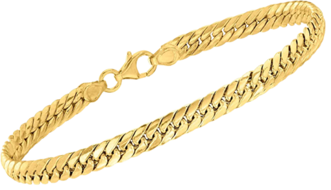 Italian 14kt Gold Miami Cuban-Link Bracelet