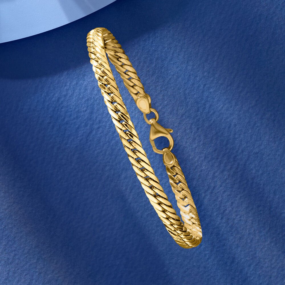 Italian 14kt Gold Miami Cuban-Link Bracelet