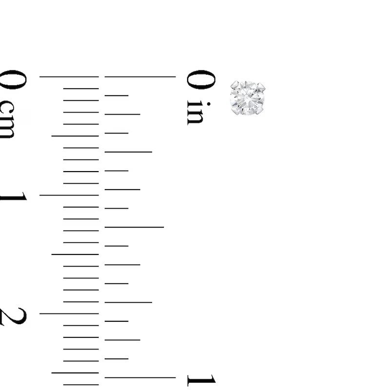 Child's 3.0mm Cubic Zirconia Stud Earrings