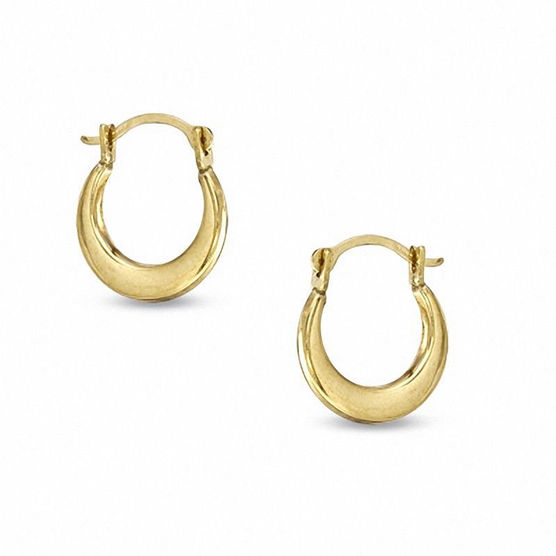 Child's Polished Hoop Earrings