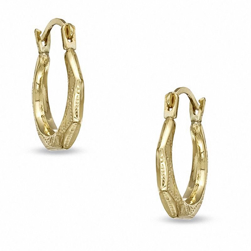 Child's Faceted Hoop Earrings