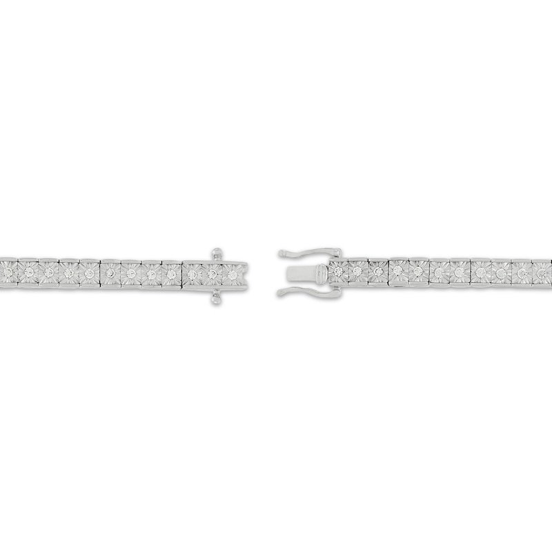 Lab-Grown Diamonds Men's Square Link Line Bracelet