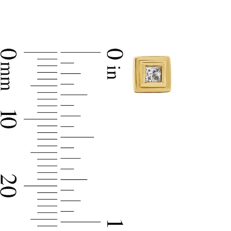 Square-Cut Lab-Grown Diamond Solitaire Stud Earrings