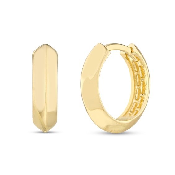 12.7mm Huggie Hoop Earrings in 14K Gold
