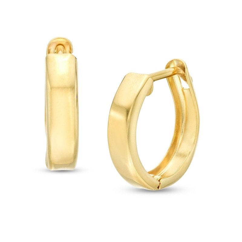 12.7mm Huggie Hoop Earrings in 14K Gold