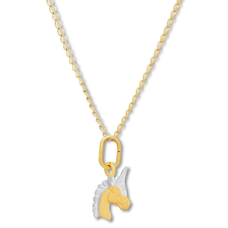 Child's Unicorn Necklace 14K Yellow Gold